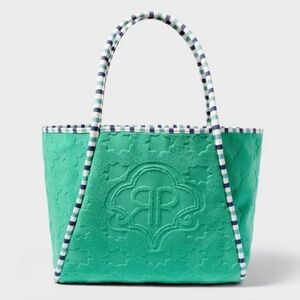 Roller Rabbit x Target Green Terry Large Tote/Beach Bag - NEW w/tags